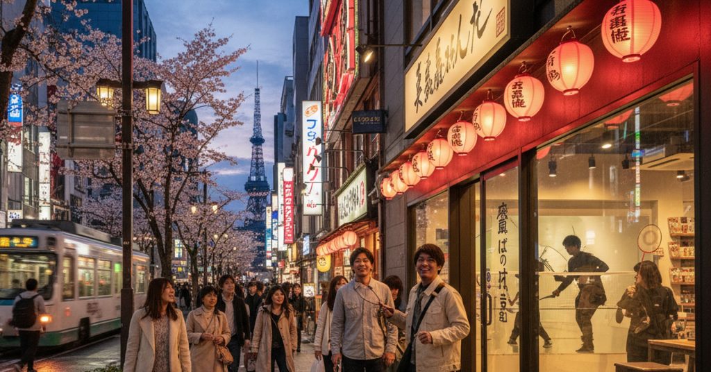 栄にバドミントンバー登場、交流の新たな形