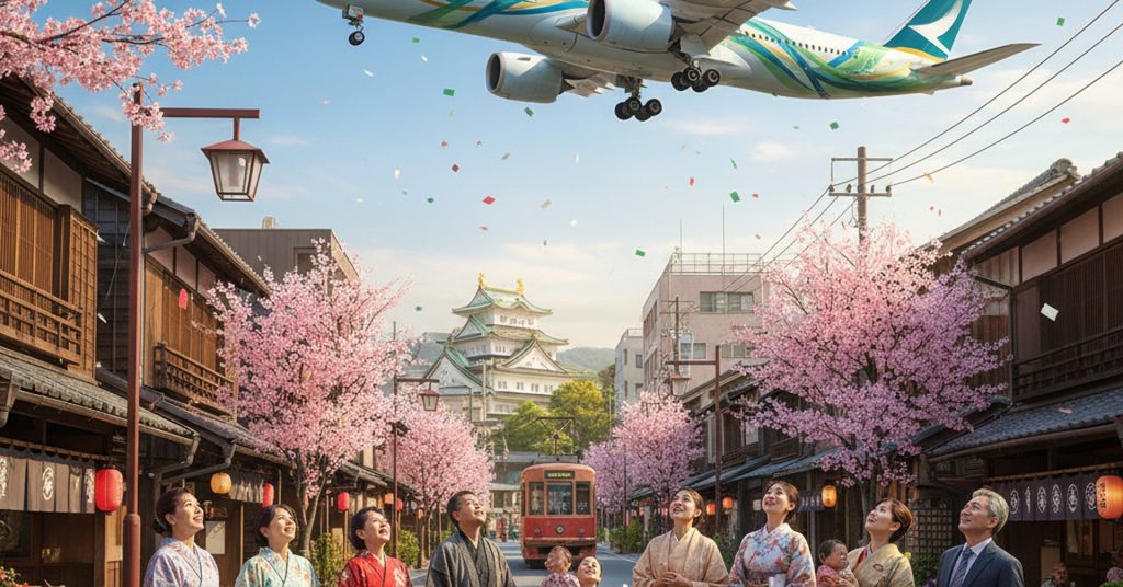 キャセイパシフィック、名古屋就航60周年記念イベント開催 特別塗装機が初飛来