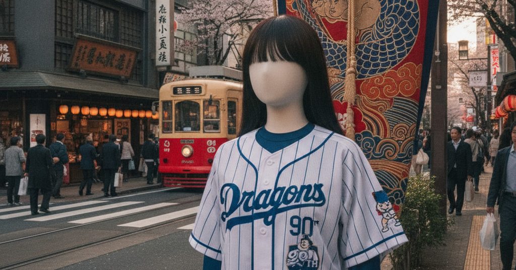 【球団創設90周年】大相撲懸賞旗とナナちゃんユニホーム展示
